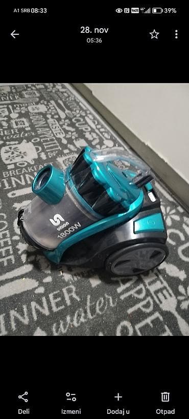 Irons: Usisivač Union 1800W – ciklonska tehnologija bez kese - Snaga: 1800 W at lalafo.rs — 1 Irons: Usisivač Union 1800W – ciklonska tehnologija bez kese - Snaga: 1800 W — 1