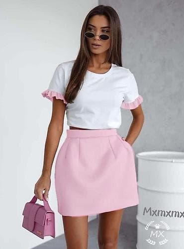 kom sa etiketom: Damski komplet – kratka majica i mini suknja Opis: - Elegantni letnji at lalafo.rs — 3 kom sa etiketom: Damski komplet – kratka majica i mini suknja Opis: - Elegantni letnji — 3