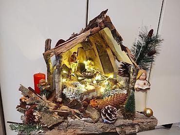 Ručno rađena božićna jaslica sa rasvetom - Detaljna maketa na lalafo.rs — 9 Ručno rađena božićna jaslica sa rasvetom - Detaljna maketa — 9