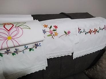 Ručno vezeni peškiri za svadbe - Belo pamučno platno sa ručno vezenim na lalafo.rs — 4 Ručno vezeni peškiri za svadbe - Belo pamučno platno sa ručno vezenim — 4