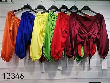 Ženska top bluzica sa čvorom na prednjoj strani - Kroj: kratka na lalafo.rs — 3 Ženska top bluzica sa čvorom na prednjoj strani - Kroj: kratka — 3