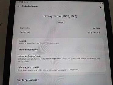Samsung Galaxy Tab A Wi-Fi (2018) SM-T590NZKASEE, 10,5 1920x1200 na lalafo.rs — 9 Samsung Galaxy Tab A Wi-Fi (2018) SM-T590NZKASEE, 10,5 1920x1200 — 9