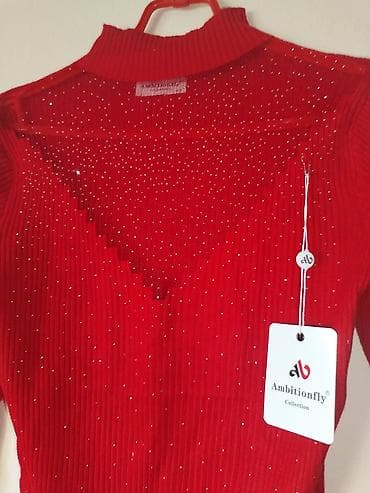 Crveni ženski džemper Ambitionfly Collection - Model: usko rebrasti na lalafo.rs — 2 Crveni ženski džemper Ambitionfly Collection - Model: usko rebrasti — 2