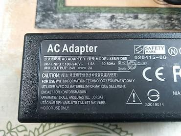 AC adapteri – 2 komada 1) AC Adapter, model: 48BW-D80 - Ulaz: 100–240 na lalafo.rs — 2 AC adapteri – 2 komada 1) AC Adapter, model: 48BW-D80 - Ulaz: 100–240 — 2