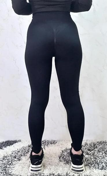 Leggings, Bike shorts: Crne ženske helanke sa visokim strukom - Klasičan, potpuno crn model at lalafo.rs — 9 Leggings, Bike shorts: Crne ženske helanke sa visokim strukom - Klasičan, potpuno crn model — 9