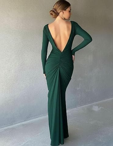 💫Elegantna duga večernja haljina sa dubokim V izrezom na leđima i na lalafo.rs — 3 💫Elegantna duga večernja haljina sa dubokim V izrezom na leđima i — 3
