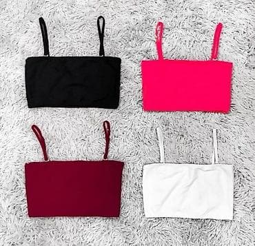 Majice crop top sa bratelama i bez,sa elastinom. Crna,bež,bela,svetlo na lalafo.rs — 4 Majice crop top sa bratelama i bez,sa elastinom. Crna,bež,bela,svetlo — 4