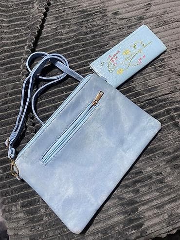 Svetloplava torbica preko ramena sa vezom + futrola - Materijal na lalafo.rs — 3 Svetloplava torbica preko ramena sa vezom + futrola - Materijal — 3