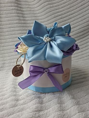 Ručne dekorativne kutije sa satenskim cvećem - Unikatne aranžmane na lalafo.rs — 6 Ručne dekorativne kutije sa satenskim cvećem - Unikatne aranžmane — 6