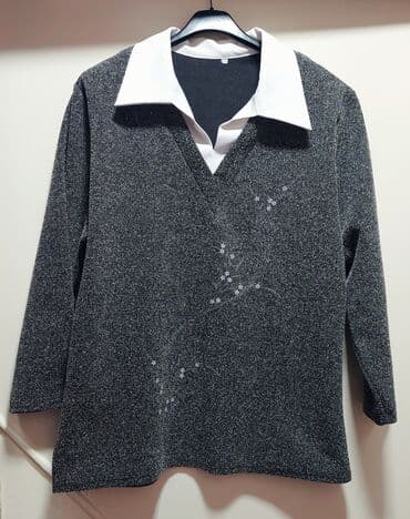 Bluze: Džemper/duža bluza sa efektom svetlucanja i ukrasnom kragnom - Boja na lalafo.rs Bluze: Džemper/duža bluza sa efektom svetlucanja i ukrasnom kragnom - Boja