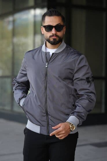 Kožna jakna 2XL (EU 56), M (EU 50), S (EU 48), Stone Island, bоја - Siva na lalafo.rs Kožna jakna 2XL (EU 56), M (EU 50), S (EU 48), Stone Island, bоја - Siva