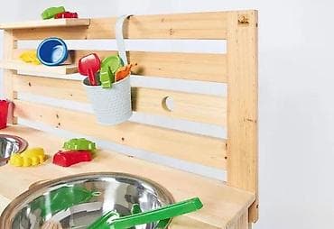 Kreativne i edukativne igračke: Drvena “mud kitchen” kuhinja za igru – Pinolino Paul - Materijal na lalafo.rs — 7 Kreativne i edukativne igračke: Drvena “mud kitchen” kuhinja za igru – Pinolino Paul - Materijal — 7