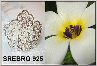 kom sa etiketom: Prsten od srebra 925 – cvetni dizajn - Materijal: srebro finoće 925 at lalafo.rs — 2 kom sa etiketom: Prsten od srebra 925 – cvetni dizajn - Materijal: srebro finoće 925 — 2