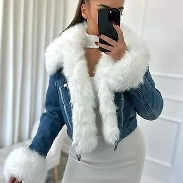 Ženska kratka teksas jakna sa krznom S, M, L, XL - Model: kraća na lalafo.rs — 3 Ženska kratka teksas jakna sa krznom S, M, L, XL - Model: kraća — 3