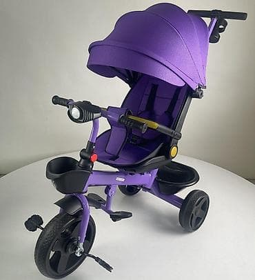 Baby Push Walkers: Dečji tricikl sa ručkom i tendom – ljubičasti - 2 u 1: tricikl i at lalafo.rs — 1 Baby Push Walkers: Dečji tricikl sa ručkom i tendom – ljubičasti - 2 u 1: tricikl i — 1