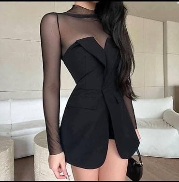 Elegantni ženski kombinezon-mini haljina - Model: kratki kombinezon na lalafo.rs — 1 Elegantni ženski kombinezon-mini haljina - Model: kratki kombinezon — 1