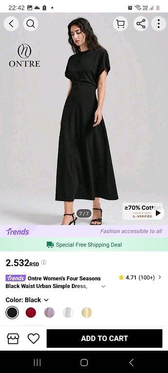 Pamučna rastegljiva Haljina
u velicini M at lalafo.rs — 2 Pamučna rastegljiva Haljina
u velicini M — 2