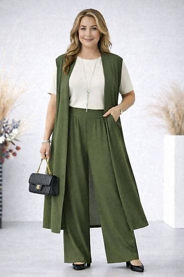 Ženski trodelni komplet – prsluk, pantalone i majica gs - Elegantni na lalafo.rs — 1 Ženski trodelni komplet – prsluk, pantalone i majica gs - Elegantni — 1