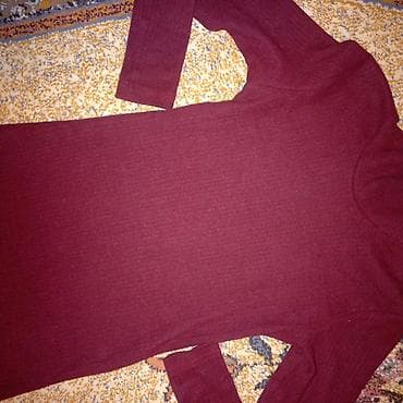 Personal Items: Ženska pletena haljina – bordo boja - Kroj: uska, midi dužina (ispod at lalafo.rs — 2 Personal Items: Ženska pletena haljina – bordo boja - Kroj: uska, midi dužina (ispod — 2