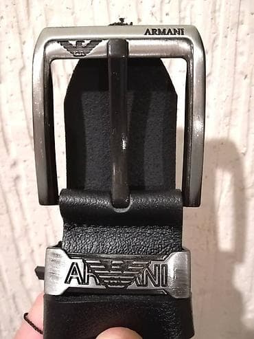 Novi muski kozni markirani kais Armani u crnoj boji. Zemlja porekla na lalafo.rs — 4 Novi muski kozni markirani kais Armani u crnoj boji. Zemlja porekla — 4