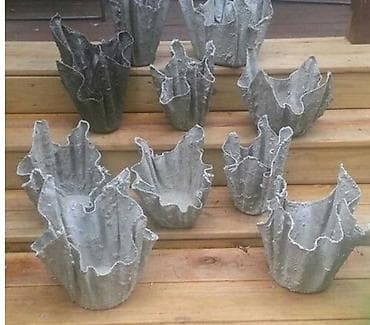 Dekorativne betonske saksije – ručno rađene - Materijal na lalafo.rs — 1 Dekorativne betonske saksije – ručno rađene - Materijal — 1