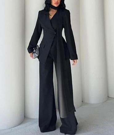 Ženski elegantni komplet – sako i široke pantalone - Model: dvodelni na lalafo.rs — 3 Ženski elegantni komplet – sako i široke pantalone - Model: dvodelni — 3
