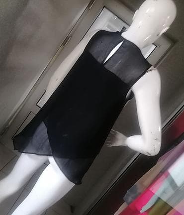 Ženska crna bluzica/ tunika bez rukava. - Materijal: lagan na lalafo.rs — 3 Ženska crna bluzica/ tunika bez rukava. - Materijal: lagan — 3