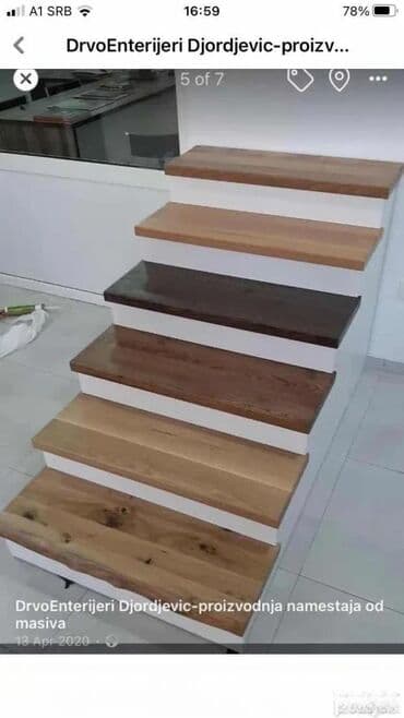Gazišta za stepenice: Stepenice drvene Izrada ograda, oblaganje stepenica od masiva od na lalafo.rs — 1 Gazišta za stepenice: Stepenice drvene Izrada ograda, oblaganje stepenica od masiva od — 1