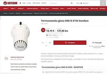 Termostati za veš mašine: Danfoss termostatska glava RAE‑K‑5154 - Mehanička termoglavа za na lalafo.rs — 1 Termostati za veš mašine: Danfoss termostatska glava RAE‑K‑5154 - Mehanička termoglavа za — 1
