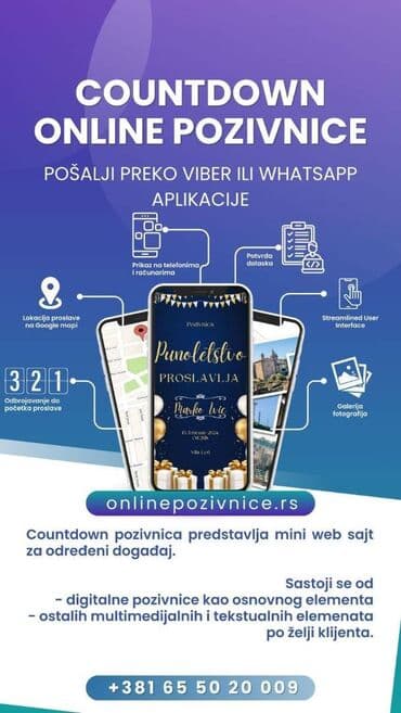 Online pozivnice za rođendan - CountDown Countdown pozivnica u obliku na lalafo.rs Online pozivnice za rođendan - CountDown Countdown pozivnica u obliku