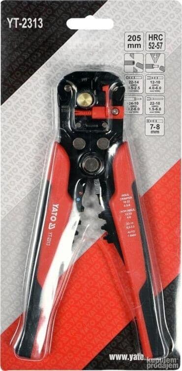 Klešta za skidanje izolacije – blankerice, 0,2-6 mm, PROFI YATO Cena na lalafo.rs Klešta za skidanje izolacije – blankerice, 0,2-6 mm, PROFI YATO Cena