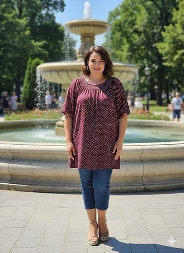 Majica kratkih rukava sa tufnicama U gornjem delu ima žabice, i napred na lalafo.rs — 1 Majica kratkih rukava sa tufnicama U gornjem delu ima žabice, i napred — 1