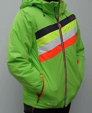 Outerwear: Muška zimska jakna – neon zelena sa prugama - Sportski kroj sa at lalafo.rs — 2 Outerwear: Muška zimska jakna – neon zelena sa prugama - Sportski kroj sa — 2