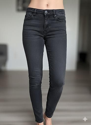 Ženske skinny farmerke – tamno siva/ugljen boja - Kroj: uske na lalafo.rs Ženske skinny farmerke – tamno siva/ugljen boja - Kroj: uske