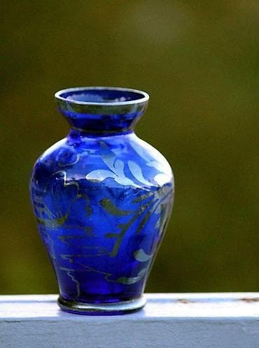 Mala vaza od Murano stakla Blue Pattern Silver Art. Prelepa mala at lalafo.rs — 4 Mala vaza od Murano stakla Blue Pattern Silver Art. Prelepa mala — 4