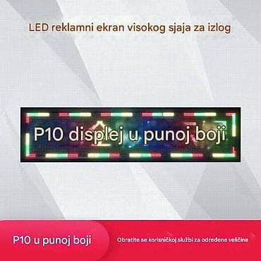 LED reklamni ekran visokog sjaja za izlog – P10 displej u punoj boji na lalafo.rs LED reklamni ekran visokog sjaja za izlog – P10 displej u punoj boji