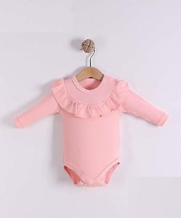 Bebi bodi sa dugim rukavima, roze boje, sa ukrasnom volan kragnom oko na lalafo.rs Bebi bodi sa dugim rukavima, roze boje, sa ukrasnom volan kragnom oko