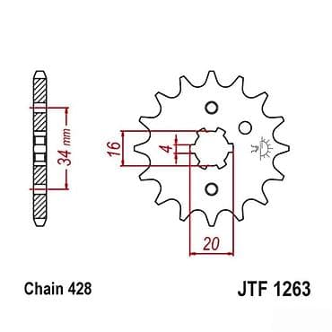 dve suknje po: Prednji lančanik JTF1263-15 za lanac 428 - Tip: prednji zupčanik at lalafo.rs — 3 dve suknje po: Prednji lančanik JTF1263-15 za lanac 428 - Tip: prednji zupčanik — 3