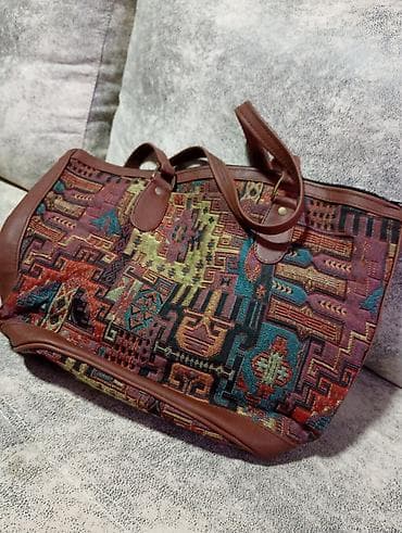 eko koza sa: Velika ženska torba sa etno/boho dezenom - Materijal: čvrsta at lalafo.rs — 1 eko koza sa: Velika ženska torba sa etno/boho dezenom - Materijal: čvrsta — 1