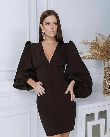 Elegantna mini haljina sa puf rukavima - Kroj: uska silueta koja na lalafo.rs — 2 Elegantna mini haljina sa puf rukavima - Kroj: uska silueta koja — 2