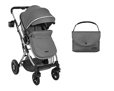 Kolica za bebe – siva boja + torbica/organizer - Kompaktna, lagana na lalafo.rs Kolica za bebe – siva boja + torbica/organizer - Kompaktna, lagana