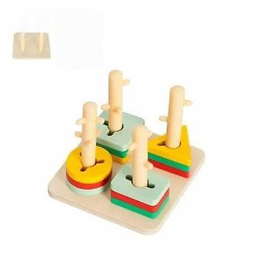 Drvena Montessori slagalica – sortiranje oblika i boja - Edukativna na lalafo.rs Drvena Montessori slagalica – sortiranje oblika i boja - Edukativna