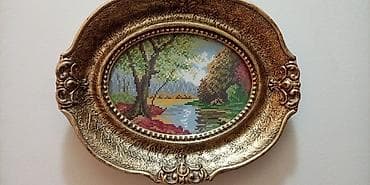 Set od 4 ukrasne zidne slike – ručni rad gobleni u raskošnim ovalnim na lalafo.rs — 1 Set od 4 ukrasne zidne slike – ručni rad gobleni u raskošnim ovalnim — 1