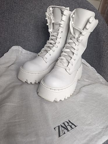 ZARA bele KOŽNE ženske čizme sa platformom - Model: 3108/810/001 - na lalafo.rs — 1 ZARA bele KOŽNE ženske čizme sa platformom - Model: 3108/810/001 - — 1