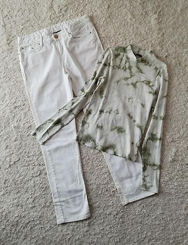 U kompletu pantalone bele pamuk elastin i svetlo zelena rebrastog na lalafo.rs — 2 U kompletu pantalone bele pamuk elastin i svetlo zelena rebrastog — 2