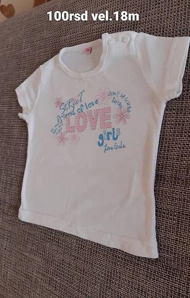 Bebi majica za devojčice, kratki rukavi, bela. Veličina: 18 meseci na lalafo.rs — 1 Bebi majica za devojčice, kratki rukavi, bela. Veličina: 18 meseci — 1