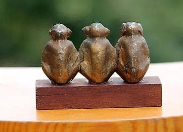 Vintage Skulptura Statua Tri Mudra Majmuna Bronza Deco. Vintage. Tri na lalafo.rs — 3 Vintage Skulptura Statua Tri Mudra Majmuna Bronza Deco. Vintage. Tri — 3