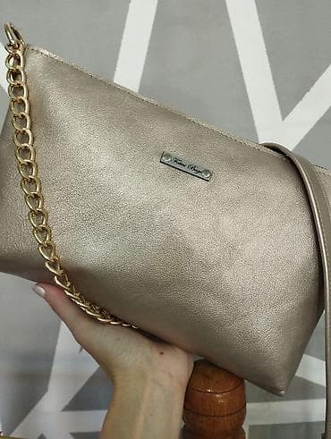 eko koza sa: Ženska zlatna kožna torba. Potpuno nova na lalafo.rs — 4 eko koza sa: Ženska zlatna kožna torba. Potpuno nova — 4