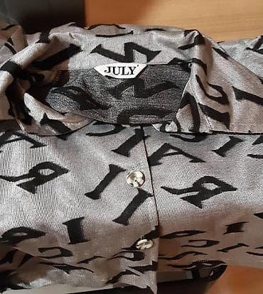 Siva ženska košulja JULY sa dugim rukavima i printom crnih apstraktnih na lalafo.rs — 4 Siva ženska košulja JULY sa dugim rukavima i printom crnih apstraktnih — 4