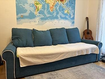 Kauč na rasklapanje, 90x200, sa 4 jastuka i fiokom za odlaganje na lalafo.rs Kauč na rasklapanje, 90x200, sa 4 jastuka i fiokom za odlaganje